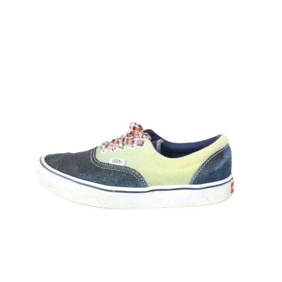 Vans Shoes - Vans Blue Green Suede Fabric Low Top Skateboarding Sneakers Shoes Size M 6.5 L 8